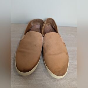 Frye Leather Melanie Flat Loafer Womens sz 10m Almond Brown Slip On